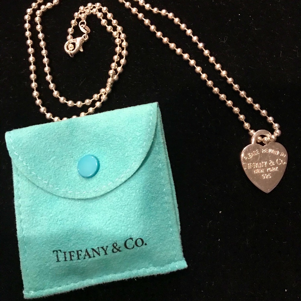 Tiffany & Co Heart Tag Charm and Chain necklace